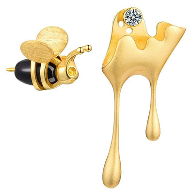 Golden Honey Drops - Stud Earrings