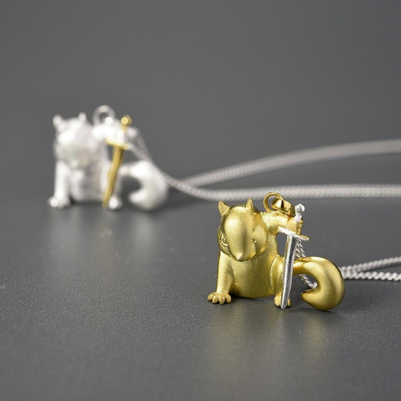 Noble Squirrel - Handcrafted Necklace