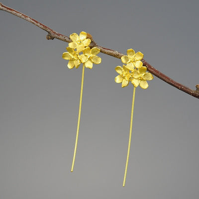 Forget-Me-Not Bloom - Drop Earrings