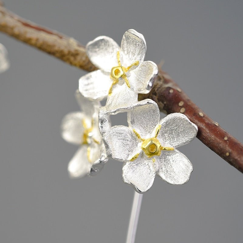 Forget-Me-Not Bloom - Drop Earrings