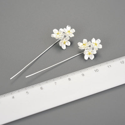 Forget-Me-Not Bloom - Drop Earrings