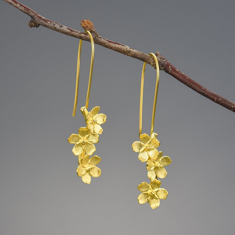 Forget-Me-Not Bloom - Dangle Earrings