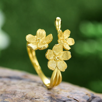 Bold Forget-Me-Not - Adjustable Ring