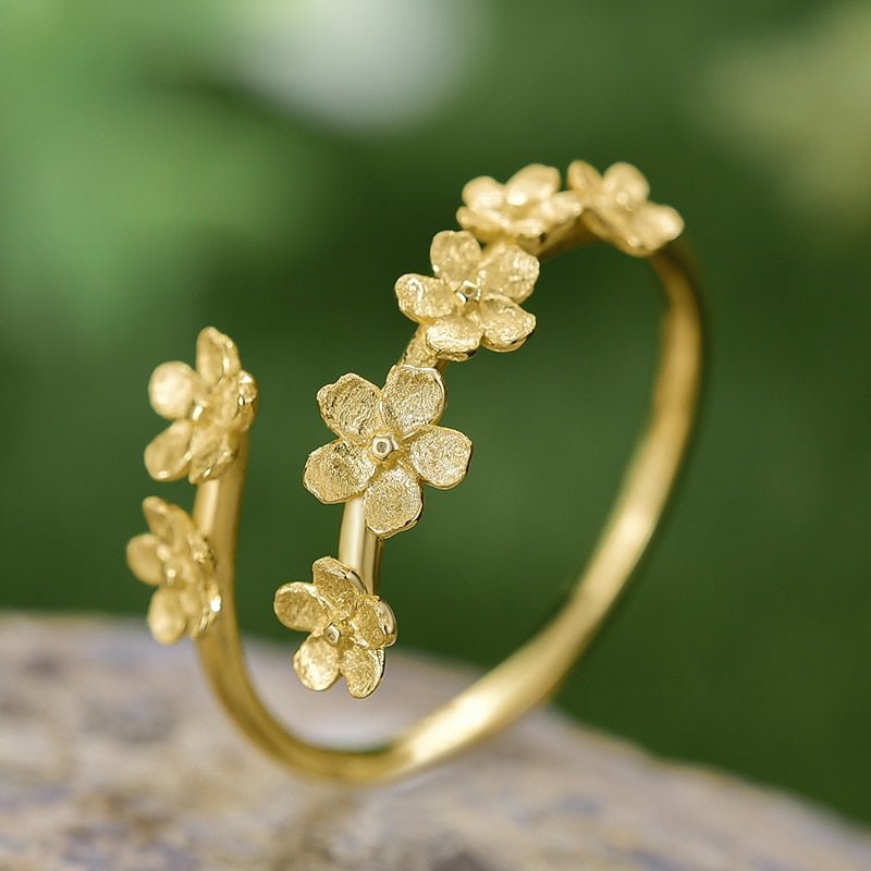 Petite Forget-Me-Not - Adjustable Ring