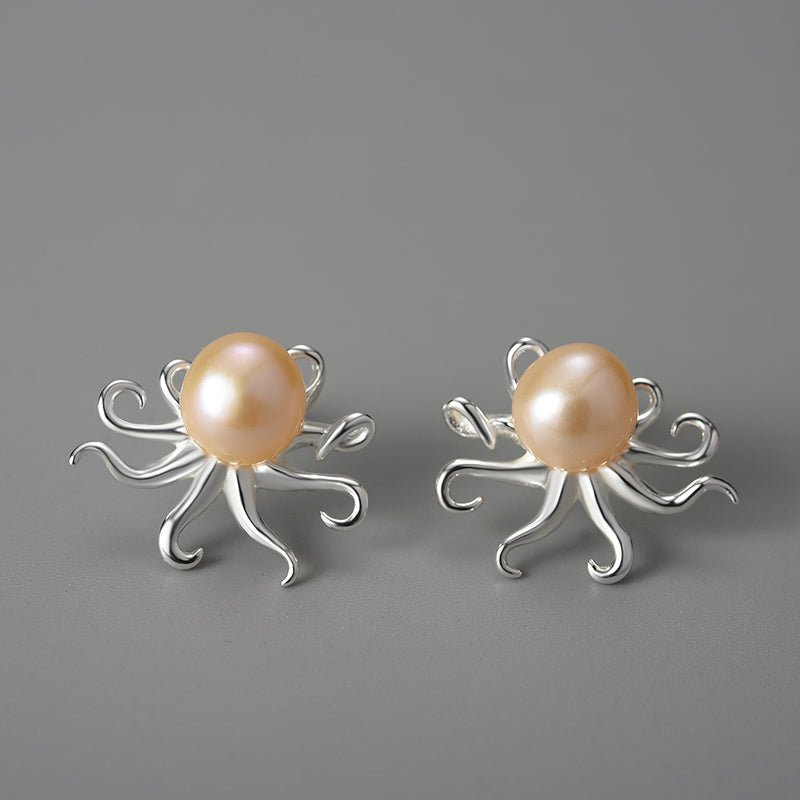 Pearl Tentacles - Stud Earrings