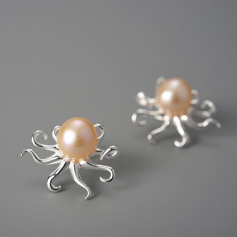 Pearl Tentacles - Stud Earrings