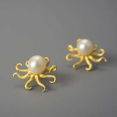 Pearl Tentacles - Stud Earrings