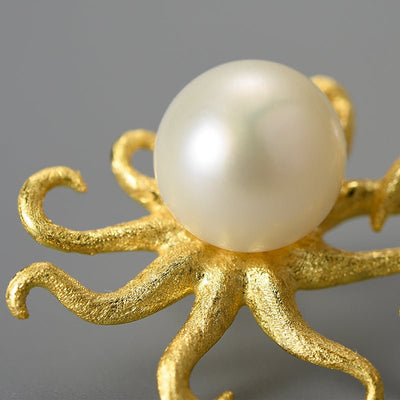 Pearl Tentacles - Stud Earrings