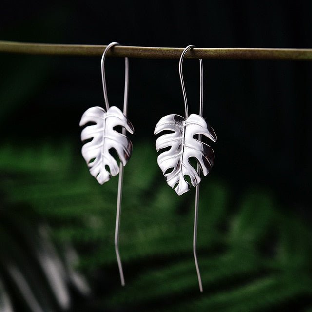 Petite Monstera - Handcrafted Earrings