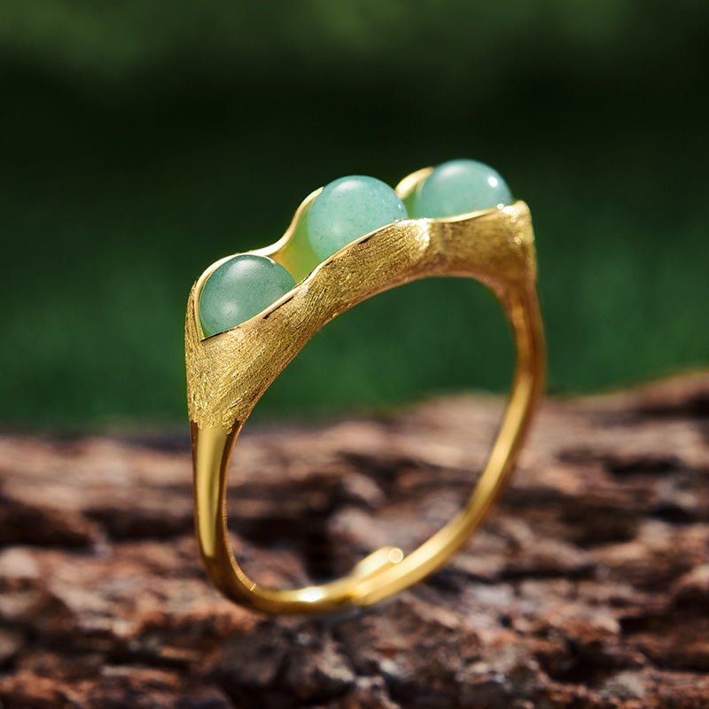 Lucky Peas in a Pod - Adjustable Ring